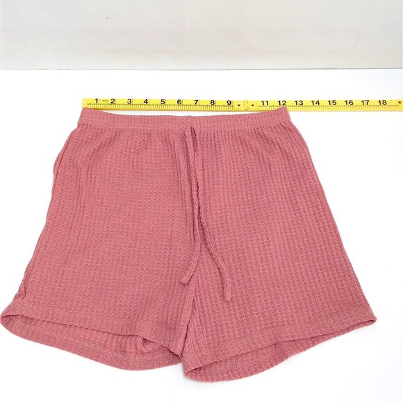 Waffle Lounge Shorts Medium Size 6 High Waist Draw Strings Comfy & Soft EUC - Picture 6 of 7